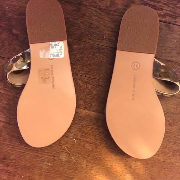 Ancient Greek Poulia Sandals in silver/platinum - Picture 8 of 9